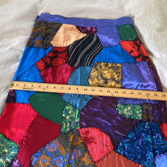 American Vintage Skirts Vintage Handmade Crazy Quilt Skirt Poshmark